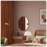 Custom Terracotta Blackout Drapes. Boutique Hotel Collection. Fire-Rated & Safety Certified.