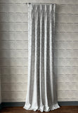 Aquaviva Designer Cotton Drapery Collection. Custom Pinch Pleat, French Pleat Designer Drapery Panels. Made in Canada. 15 fabric colors.