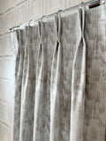 Aquaviva Designer Cotton Drapery Collection. Custom Pinch Pleat, French Pleat Designer Drapery Panels. Made in Canada. 15 fabric colors.