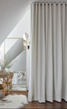 White , Off white, ivory, blackout lined, ripple fold, S-fold , Modern, Minimalist, custom drapery, curtains