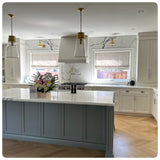 Pure Natural Washed Linen Custom Roman Shades made in Canada. Functional Roman Shades with Chain Mechanism .