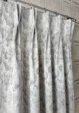 Aquaviva Designer Cotton Drapery Collection. Custom Pinch Pleat, French Pleat Designer Drapery Panels. Made in Canada. 15 fabric colors.