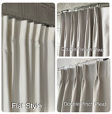 Whisper Wide Width Custom Faux Linen Drapery Panels. 50"Wide and 100"Wide.