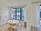 French pleat Two Tone Design Drapery Panels by HFDrapery Studio.