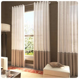 Linenhouse Two-Tone Color Block Design Drapery Panels. 3 colors