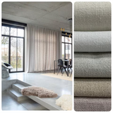 Whisper Wide Width Custom Faux Linen Drapery Panels. 50"Wide and 100"Wide.