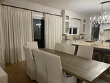 Barista Linen Drapery Panels in 8 colors. Tightly woven and substantially weighted linen fabric.