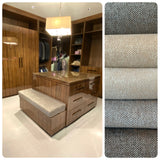 Rockwater Custom bench cushions. Fibreguard stain resistant eco-friendly chenille fabric.