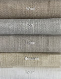 Sheer Linen Flat Roman Shades. Custom Made Fully Functional Roman Shades.