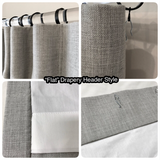 Barista Linen Drapery Panels in 8 colors. Tightly woven and substantially weighted linen fabric.