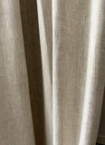 Custom Washed Linen Oatmeal drapery panels.