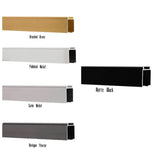 Slimline Channel Rods for Ripple Fold and Pleated Drapery. Modern Ripple fold curtain rods available in 5 colors. Ceiling and Wall mount.