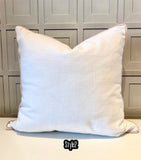 HFStudio Designer Decorative Blush Linen and Velvet Color Block cushions and pillows.