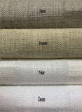 Barista Linen Drapery Panels in 8 colors. Tightly woven and substantially weighted linen fabric.