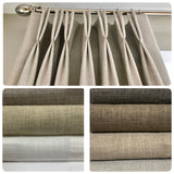 Barista Linen Drapery Panels in 8 colors. Tightly woven and substantially weighted linen fabric.