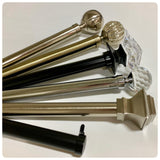 Traditional Designer Drapery Rods in 6.5ft, 8.5ft, 16ft .Diameter 1-1/8". Wall Mount.