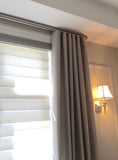Ripple fold designer drapery rods in 4 color finishes. 6.5ft, 8.5ft, 13ft poles for Ripple Fold and Pleated Drapes. 1-3/8” diameter.