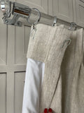 Custom Washed Linen Oatmeal drapery panels.