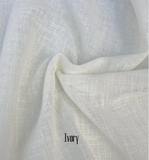 Extra Long Custom "Tuscany " Sheer Faux Linen Designer Drapery Collection.
