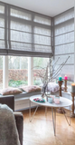 Sheer Linen Flat Roman Shades. Custom Made Fully Functional Roman Shades.