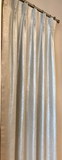 Shimmer Linen Drapery Collection. Modern Silver Metallic and Gold Slubby Linen Drapes.