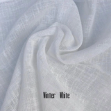 Extra Long Custom "Tuscany " Sheer Faux Linen Designer Drapery Collection.