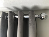 Traditional Designer Drapery Rods in 6.5ft, 8.5ft, 16ft .Diameter 1-1/8". Wall Mount.