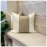 HFStudio Designer Two Toned Linen Color Block Decorative pillows.