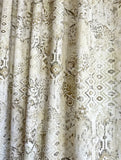 Driftwood  HF Designer Curated Cotton Print Drapery Panels.