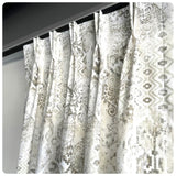 Driftwood  HF Designer Curated Cotton Print Drapery Panels.