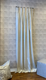 Shimmer Linen Drapery Collection. Modern Silver Metallic and Gold Slubby Linen Drapes.