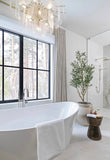     Luxury custom linen curtain panels in soft oatmeal color with natural textured fabric