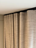 Slimline Channel Rods for Ripple Fold and Pleated Drapery. Modern Ripple fold curtain rods available in 5 colors. Ceiling and Wall mount.