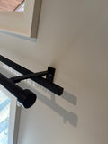 Designer Double Channel Curtain Rod - 1 1/8" Modern Wall Mount Drapery Track System (5 Finishes)