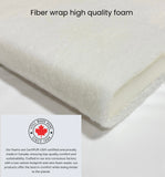 Pinstripe 100% Cotton Custom Bench Cushions with Piping. Made in Canada.