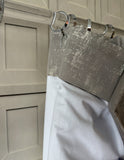 Manhattan Drapery Collection. Modern Luxury Metallic Cotton Drapery panels. Made in Canada.