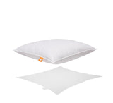 Two white pillows on a white background