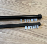 Designer Double Channel Curtain Rod - 1 1/8" Modern Wall Mount Drapery Track System (5 Finishes)