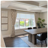 Eleanor Damask Custom Designer Viscose Drapery Panels.