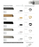Designer Double Channel Curtain Rod - 1 1/8" Modern Wall Mount Drapery Track System (5 Finishes)