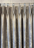 Manhattan Drapery Collection. Modern Luxury Metallic Cotton Drapery panels. Made in Canada.