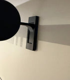 Designer Black Modern Channel Rod (1 1/8" Diameter) Wall Mount Drapery Hardware with Smooth Gliding Ball Carriers.