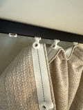 Slimline Channel Rods for Ripple Fold and Pleated Drapery. Modern Ripple fold curtain rods available in 5 colors. Ceiling and Wall mount.