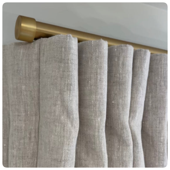 Designer Satin Brass Modern Channel Rod (1 1/8
