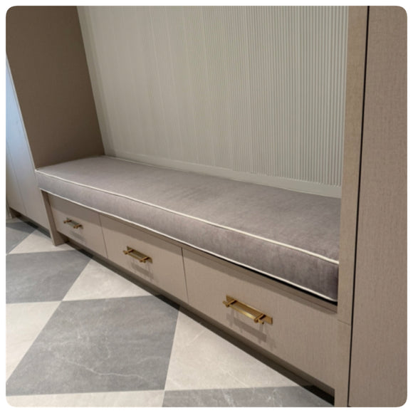 Custom-Made Velvet Bench Cushions. Canadian-Made & Designer Quality