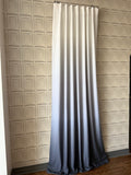 Ombré Custom Designer Drapery Panels. Gradient from Black to White Linen Curtains.