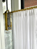 French Pleat Café curtains.