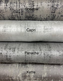 Manhattan Drapery Collection. Modern Luxury Metallic Cotton Drapery panels. Made in Canada.