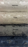 Custom Luxury Pinch Pleat Velvet Jacquard Drapery. "Flux" Premium Designer viscose velvet drapery collection. Made to order.