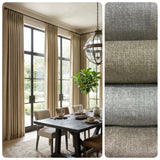 Soft Glow Viscose Drapery "Shima" Collection. Luxury Shimmering Viscose Curtains. Custom Boho Shiny Window Drapes.
